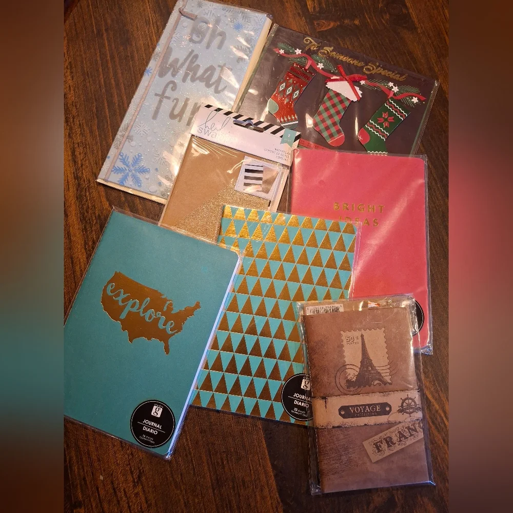 Planner Packs Notebooks Journals Paper Clips Cards Envelopes Supplies Crafts Lot